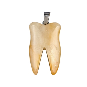 Hot Sell 32mm Natural Tooth Shape Yellow <strong>Jade</strong> Gemstone Charm Healing Yellow <strong>Jade</strong> Pendant for <strong>Peace</strong> - Product Image 4