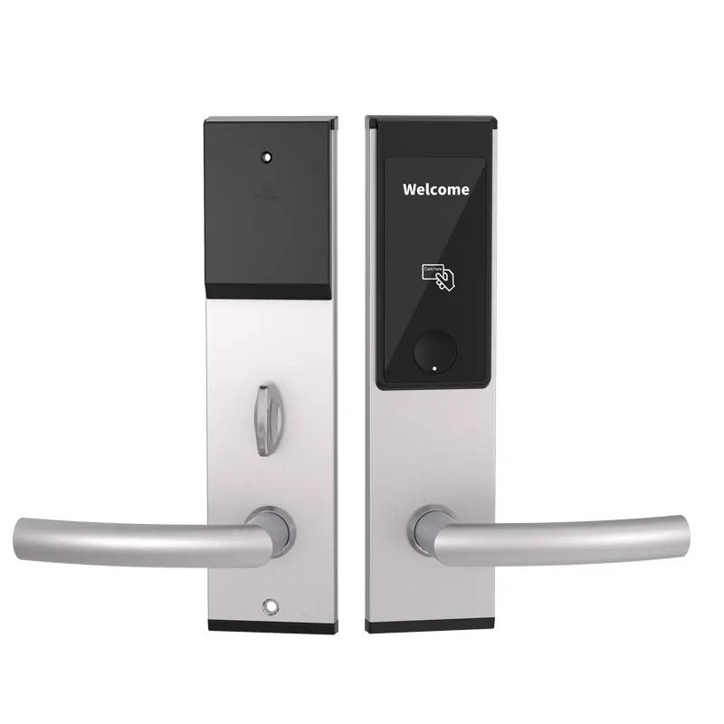 New design & high quality smart lock hotel door lock with hotel lock Sliding Cover Design system free software