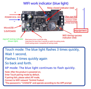 XY-WFBJ modulo del telecomando Mobile Wifi che disattiva la rete che esegue l'app Mobile per la casa intelligente - Product Image 4