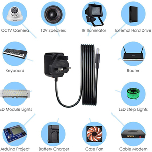 5V 2A Power <strong>Adapter</strong> <strong>Input</strong> 100V-240V <strong>Output</strong> 5V 10W UK Plug Wall Charger Power <strong>Adapter</strong> with 5.5x2.5 5.5x2.1 DC Plug - Product Image 3