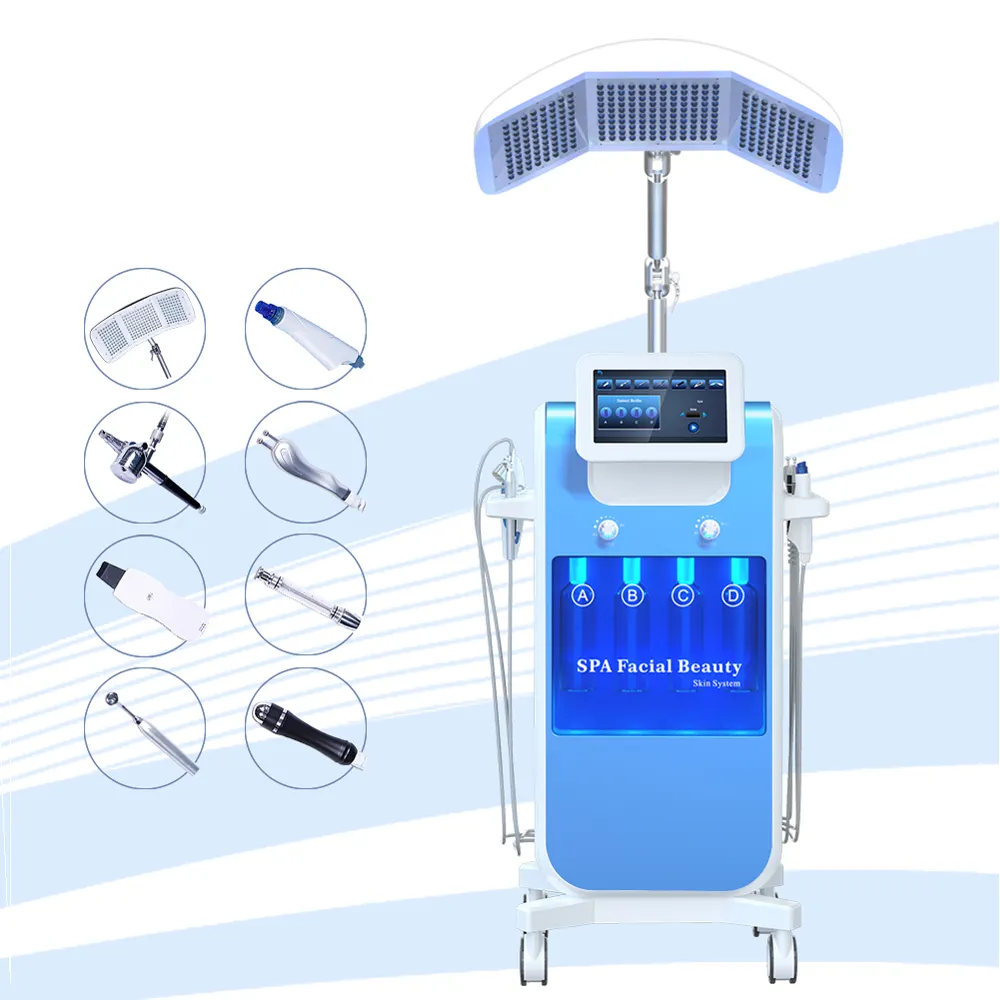 Portable 6 In 1 Hydra Small Bubble Dermabrasion Ultrasound Spa Deep Cleaning Beauty Skin System Facial Machine