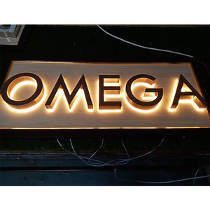 Benutzer definierte 3D PVC LED Hintergrund beleuchtung Beschilderung Brief Solar betriebene Business Wand Logo für Office Decor LED-Röhre Lichtquelle - Product Image 1