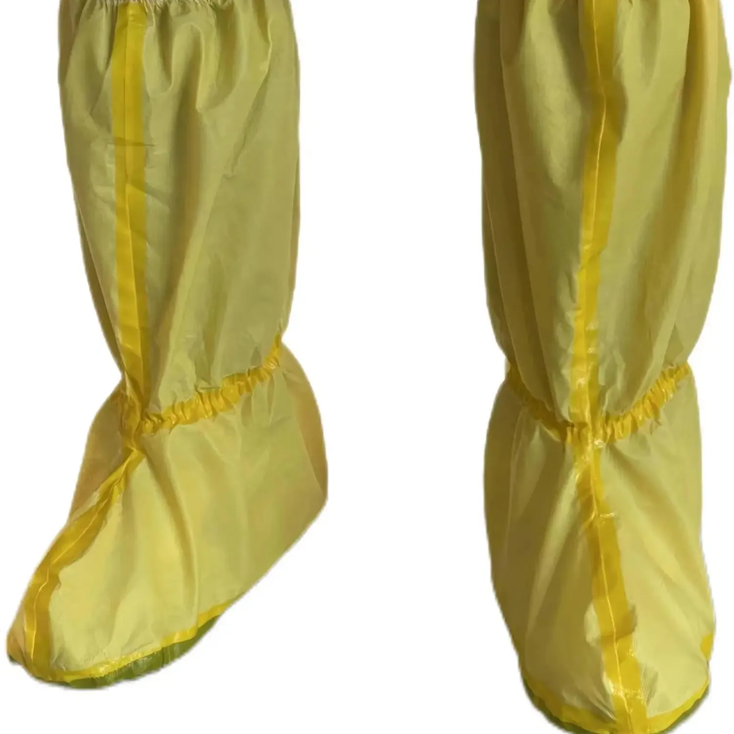 化学保護ブーツカバー使い捨てロングパターンブーツカバー不織布防水滑り止めPPCPEブーツカバー