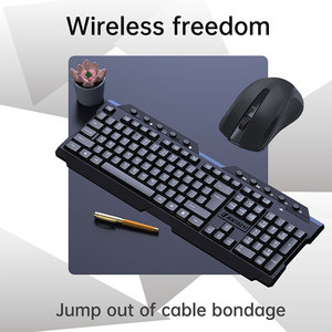 JERTECCH KM200 Full Size <strong>Keyboard</strong> <strong>Mouse</strong> Office Computer PC Laptop 2.4G Wireless <strong>Keyboard</strong> <strong>and</strong> <strong>Mouse</strong> Combo - Product Image 5