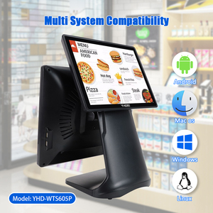 Sistem POS All-in-One Layar Sentuh Ganda 15 Inci dengan Mesin Kasir Elektronik dan WiFi Bluetooth Opsional - Product Image 5