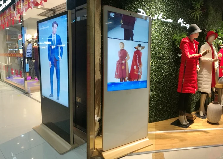 Floor Stand 32 43 55 inch Indoor Interactive Digital Signage LCD Display Advertising Information Touch Screen Kiosk