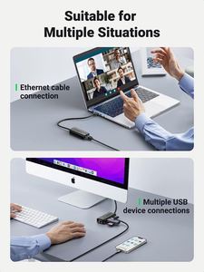 3 USB 3.0 port Hub ile rj45 USB Ethernet adaptörü Hub 100 10 1000 3.0 Gigabit ağ dönüştürücü - Product Image 5