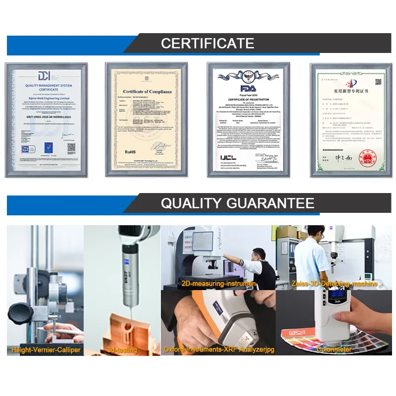 Professionnel personnalisé en plastique moulage société services de moulage par injection avec ISO9001 Certificat