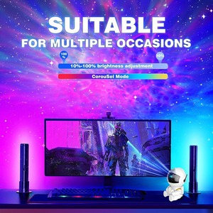宇宙飛行士用LEDスタープロジェクター8モードリモート調整可能ギャラクシーライト天井タイマーABSランプボディ - Product Image 4