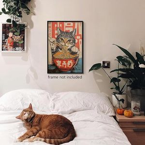 סיטונאי פוסטרים חתול בסגנון רטרו מותאם אישית קיר תפאורה על ידי יצרנים - Product Image 4