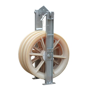508x100mm Overhead Line <strong>Stringing</strong> Pulley Three-wheel Conductor <strong>Stringing</strong> Pulley <strong>Blocks</strong> - Product Image 2