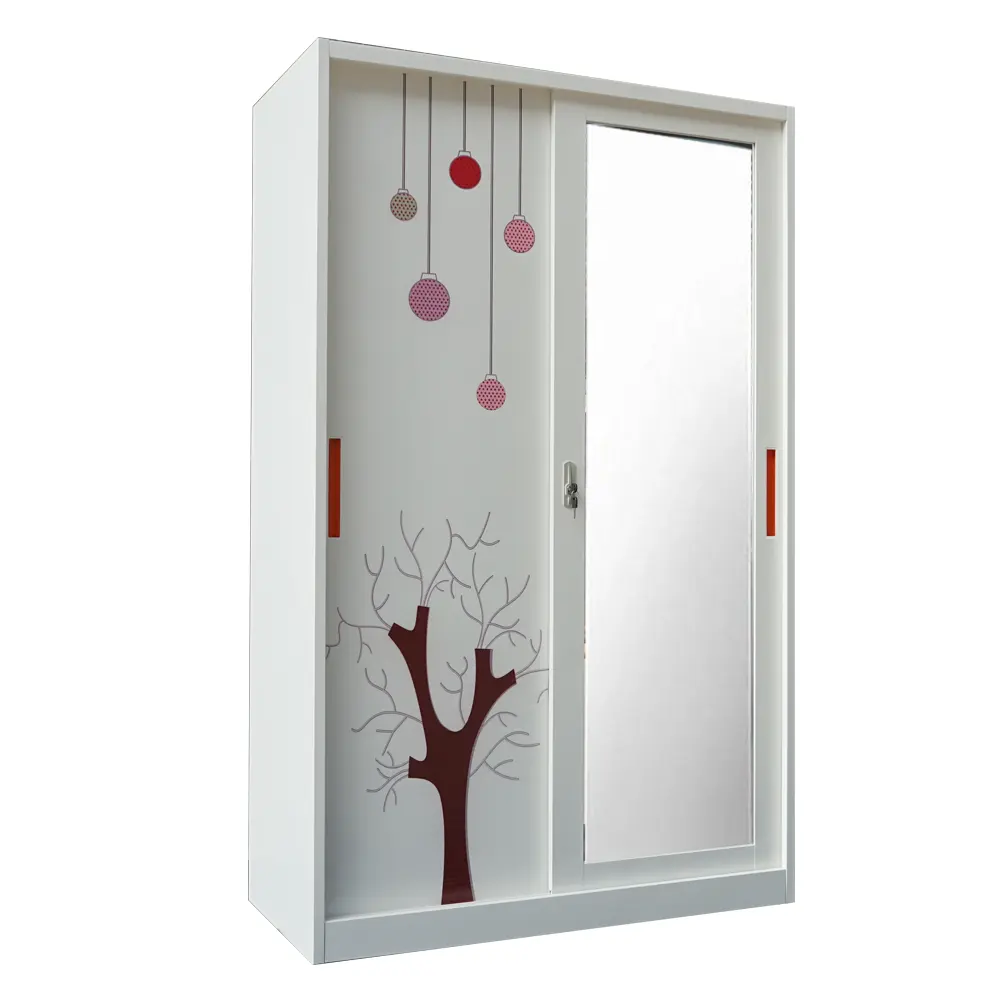 Venta directa de fábrica dormitorio de diseño simple puerta corredera barata armario de almacenamiento usado con puertas dobles