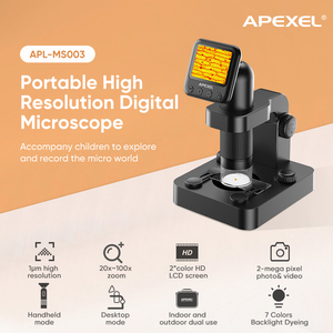 Apexel 400-1200X实验室单目生物显微镜与相机屏幕数字显微镜 - Product Image 3