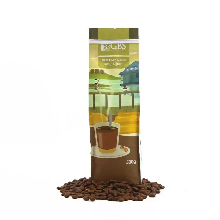 Hot Selling Italiaanse Gemalen Koffie Mix Selectie 500G Plastic Koffie Zak Voor Koffie Winkels