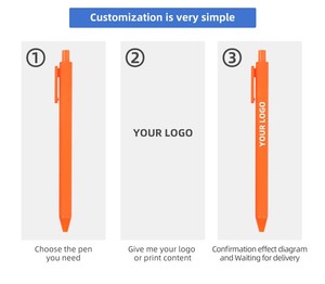 Wholesale <strong>Cheap</strong> <strong>Solid</strong> <strong>Color</strong> Gel <strong>Pen</strong> 0.5 MM Writing Smooth for Students Exam With Logo - Product Image 5