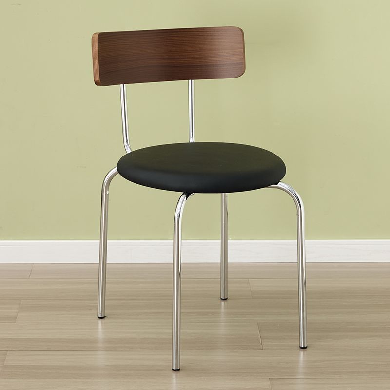 Red Walnut - Black Seat - Silver Stand