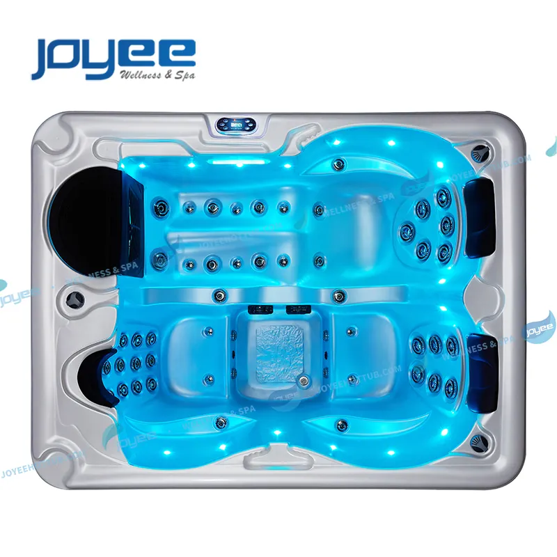 JOYEE factory cheap price 3 persons hot tub mini spas family garden shower tub freestanding Chinese whirlpool massage spa tub