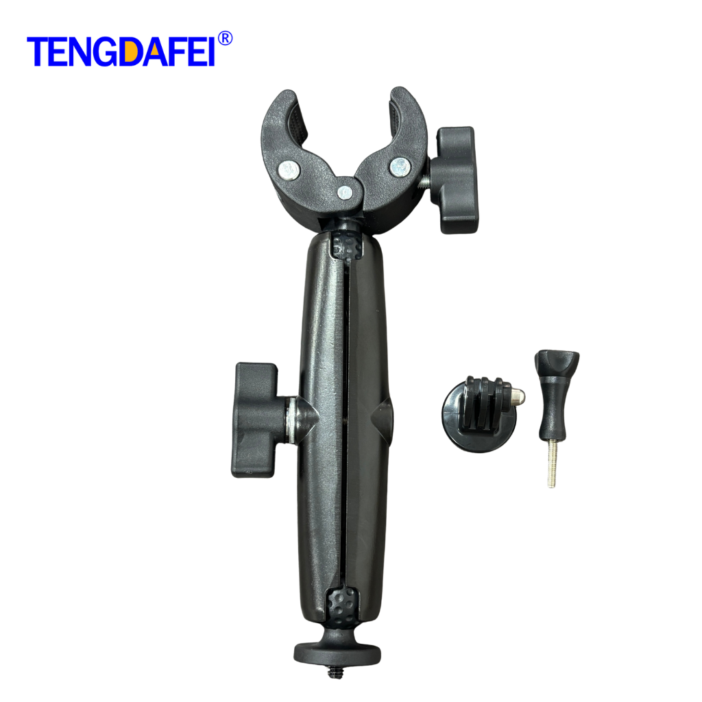 Nero (Morsetto Singolo da 12 Pollici + Adattatore per Action Camera)