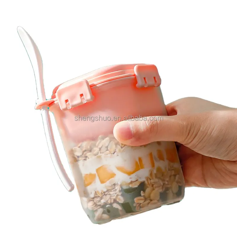 2023 New Design 20oz Breakfast On The Go Cups,Double Layer Take And Go Yogurt Cup With Topping Cereal Or Oatmeal Container