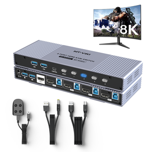 8K 4K HDMI KVM交换机4端口8K 60hz 4进1出，MT-VIKI HDMI KVM交换机8K 60hz 4K 120hz 2进1出4进1出，4x1 2x1 - Product Image 1