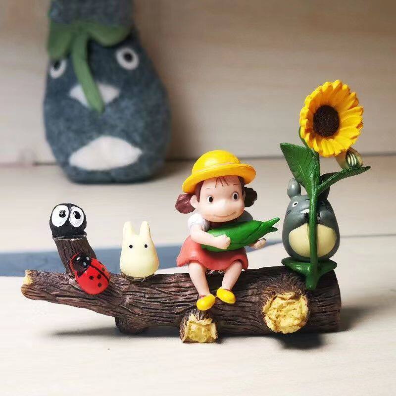 Rama maíz ciruela pequeña girasol totoro-6 piezas