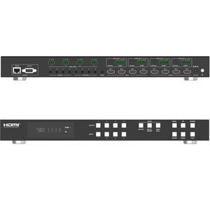 4K60 4x4シームレスHDMIマトリックスビデオウォールおよびマルチビューア機能オーディオ埋め込み - Product Image 5