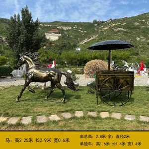 รูปปั้นสัตว์ทำจากเรซินรูปม้าทองแดงขนาดเท่าของตกแต่งสวนกลางแจ้งด้วยวันขอบคุณพระเจ้าโมเดลทาสีฮาโลวีนสำหรับงานฝีมือ - Product Image 6