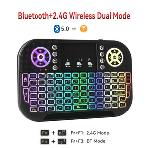 Windows AndroidTV用の新しいA8ミニBTキーボード2.4Gデュアルモードハンドヘルド指板バックライト付きマウスタッチパッドリモコン - Product Image 3