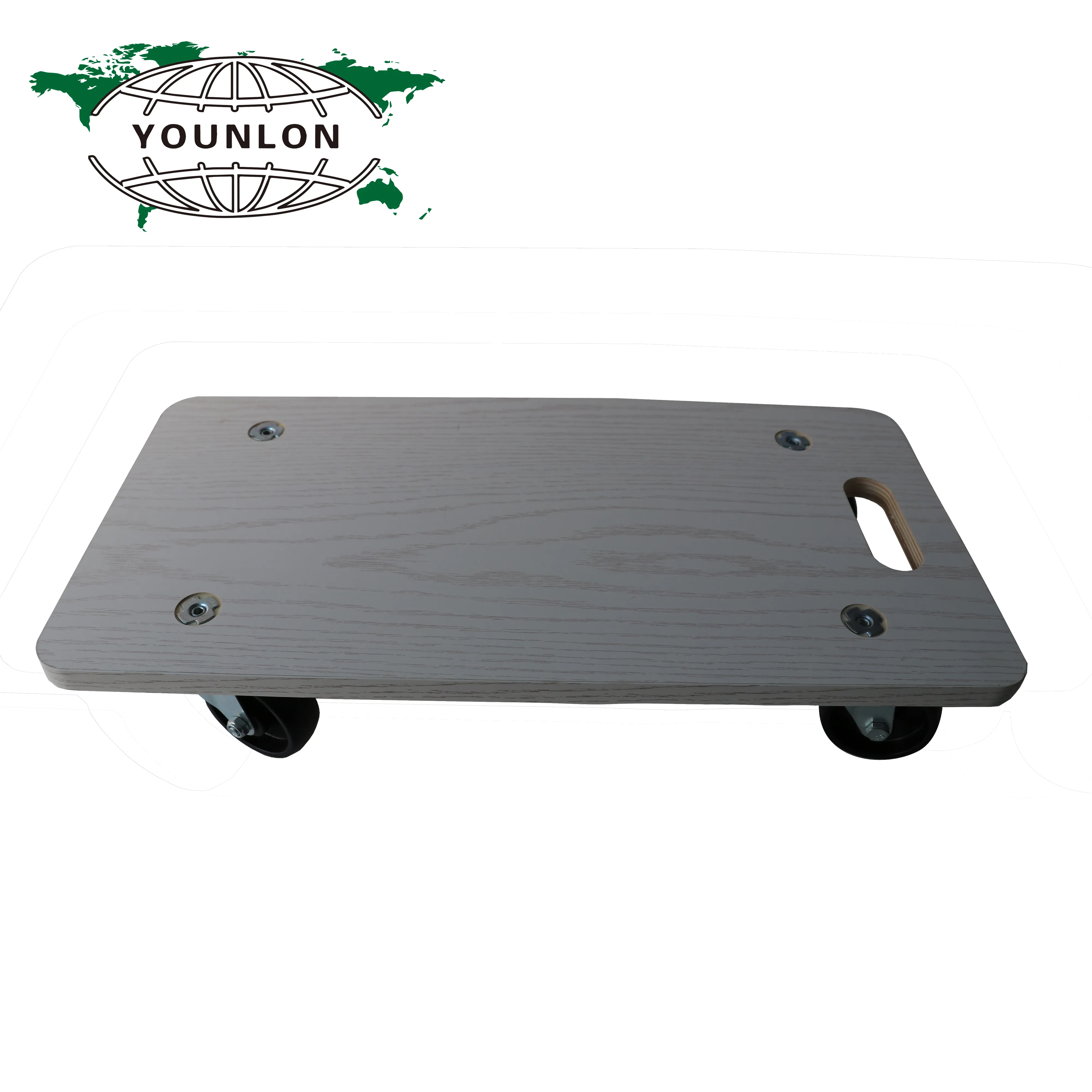 Rectangular Home Trolley Dolly Trolley With 4 Black PP Casters