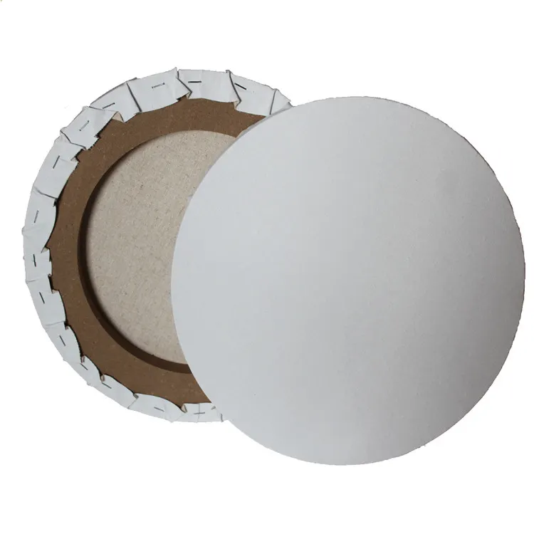 Großhandel Erweiterte MDF oval form baumwolle leere mini gestreckt leinwand malerei