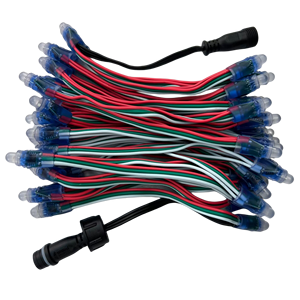 WS2811 DC5V, 50 узлов, Адресуемая светодиодная Пиксельная строка; IP68;13 см, расстояние между проводами RGB, полный цвет; 24AWG проволока; 13,5 мм/xConnect косички - Product Image 5