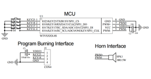 Serielle UART SIP IIC-Steuerung 0,5 W 32-Bit-DAC-Ausgang MP3-Sprachchip IC Programmier barer Sprach chip für intelligente Elektronik - Product Image 2