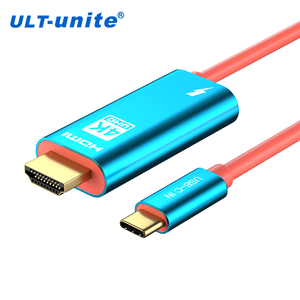 ULT-unite定制的USB C型至HDMI AM + CF适配器电缆即插即用3840*2160 4K 30Hz PD60W快速充电电缆2m - Product Image 1