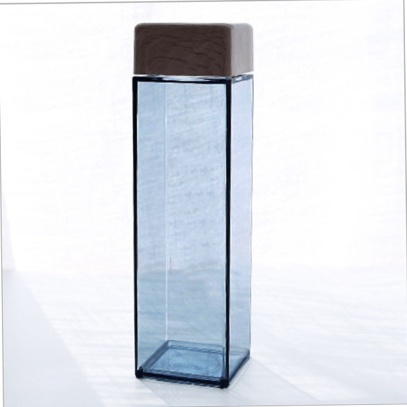 Blue Wood Grain Square Cup