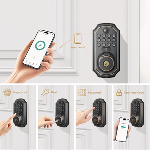 Sinovo Video Smart Lock Visual Intercom Fünf Entriegelung methoden App Fernbedienung Anti-Peeping Gummi tastatur Smart Türschloss - Product Image 2