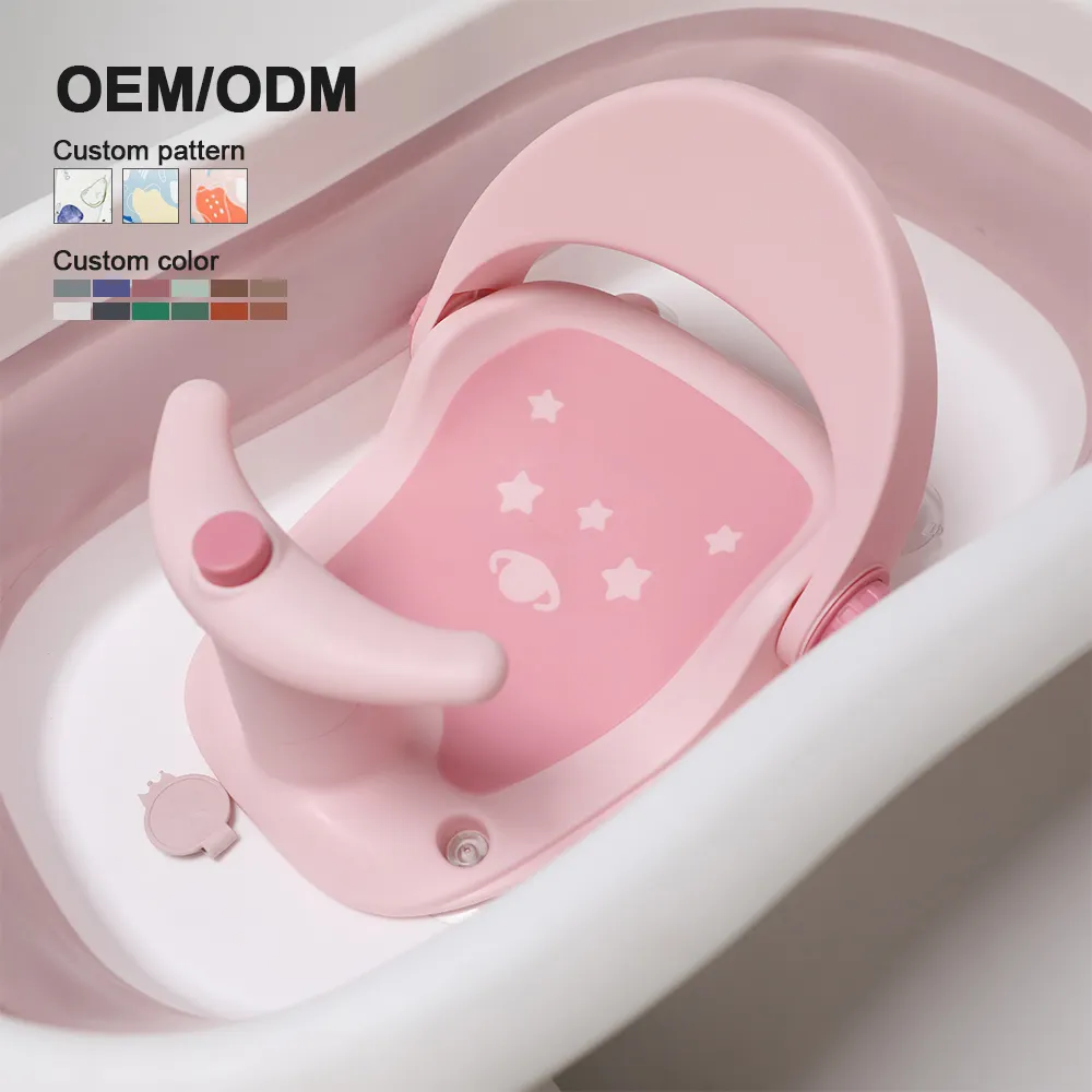 Ayarlanabilir bebek yürüyor küvet sandalye kaymaz yumuşak Mat kolları için enayi güvenli küvet büyük bebek banyo oturağı tuvalet bebek duş