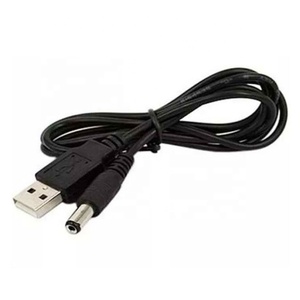 QZ สายชาร์จ USB เพิ่มแรงดันไฟฟ้า,QZ 5521มม. USB เป็น USB DC5.5 * 2.1มม. 5V ถึง5V 9V 12V เพิ่มสายชาร์จไฟสายเคเบิลแหล่งจ่ายไฟ USB เป็น DC5.5x2.1 - Product Image 1