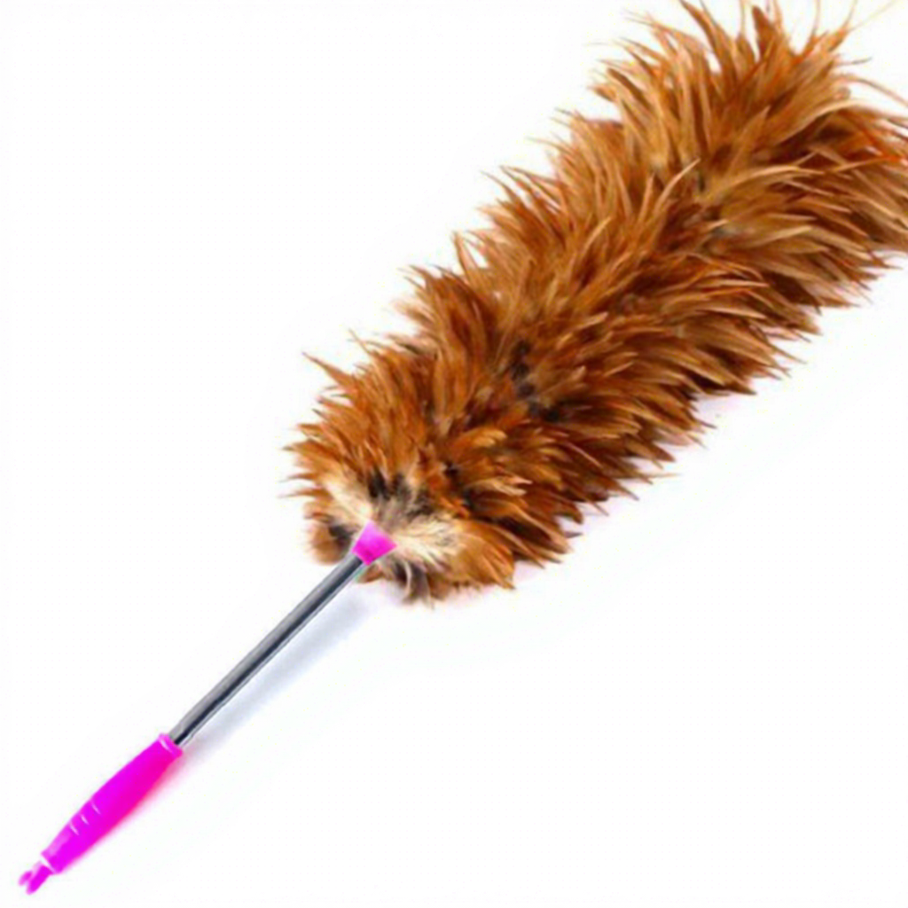 Brosse à cheveux à dos crypté en acier inoxydable marron 70 cm
