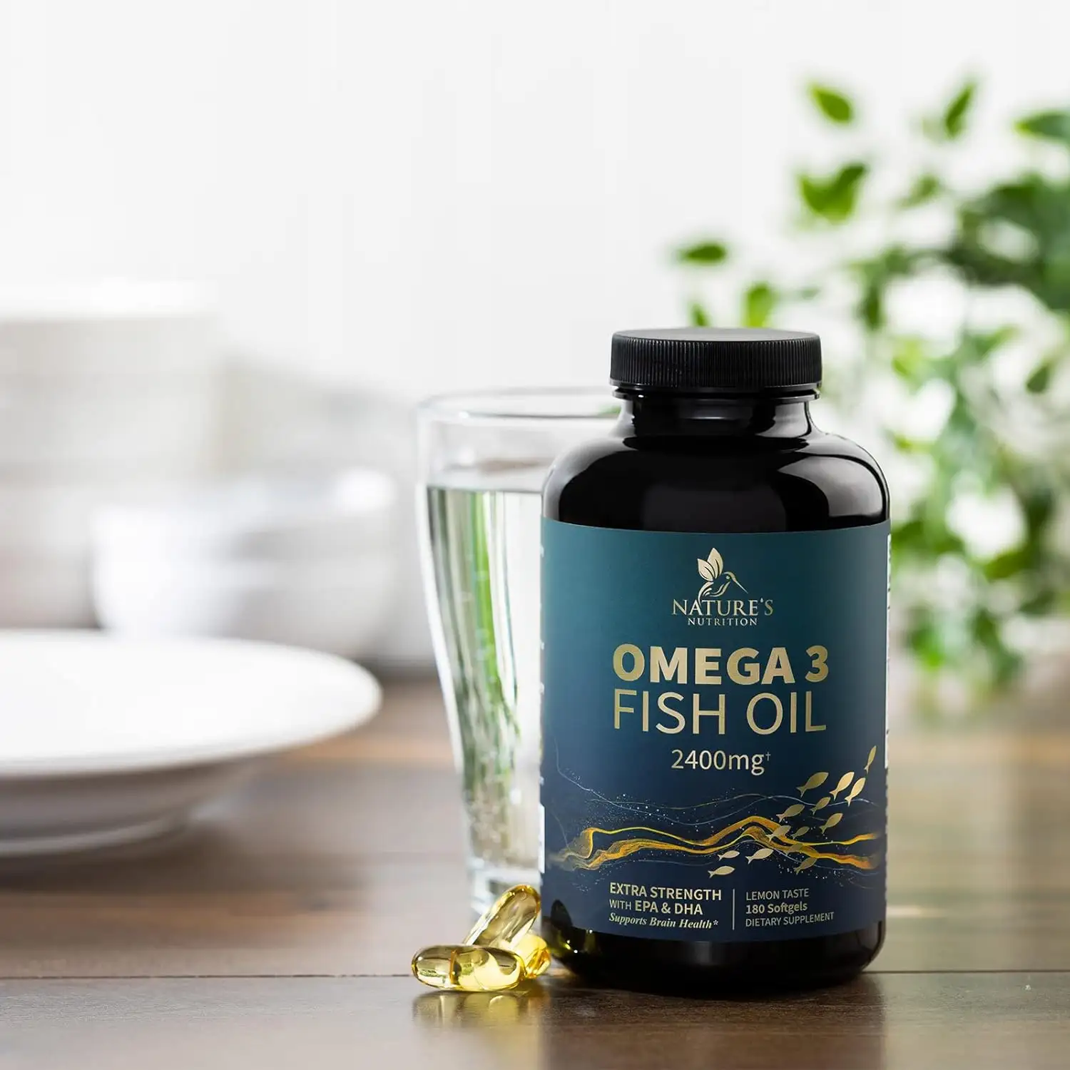 OEM/ODM dreifaches Starkes Omega-Komplex, 90 Zitronengeschmacks-Softgels, unterstützt Gelenk-, Haut-, Augen- und Herzgesundheit