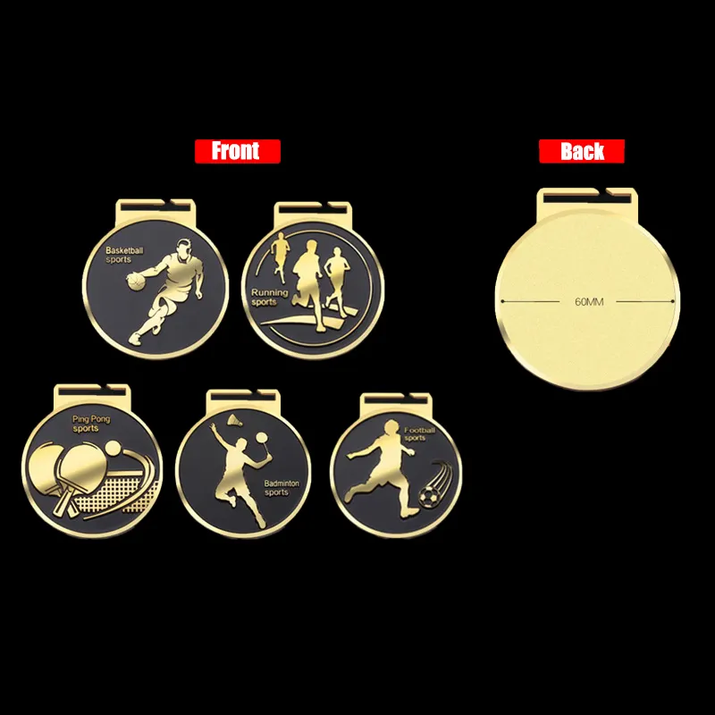 Conception gratuite Médaille en métal Ruban de couleur personnalisé Nouvelle technologie Médaille de sport Quicksand Gravure de natation Logo Émail doux