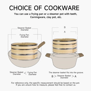 Panier Vapeur en Bambou Artisanal OEM ODM avec Bord en Acier Inoxydable de 4 à 24 Pouces pour Cuire à la Vapeur Bao Buns, Dim Sum, Raviolis, Riz, Marmite à Vapeur - Product Image 6