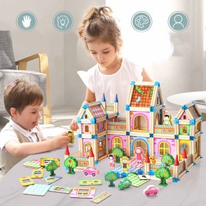Bloques de construcción de madera para niños, 128/268 piezas, bloques de construcción, inteligencia infantil, juguete de bloques de madera, regalo para niños - Product Image 2