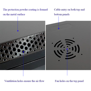 Nhà máy trong nhà vật liệu thép 9U máy chủ Giá tủ phía trước cửa kính trung tâm dữ liệu 19inch Wall Mount Mạng tủ trong nhà 9U - Product Image 3