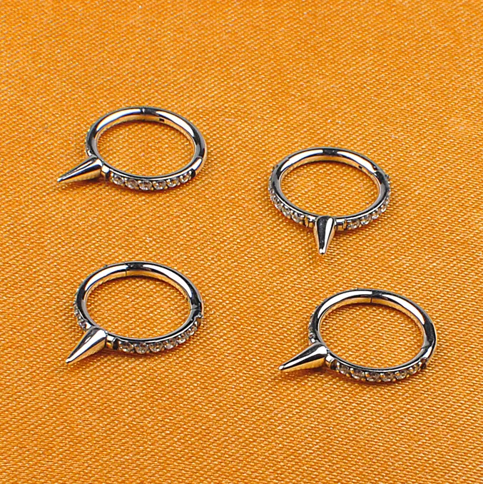 Gioielli Piercing all'orecchio gioielli Piercing per il corpo ASTM F136 forma rotonda in titanio con regalo di gioielli a cono