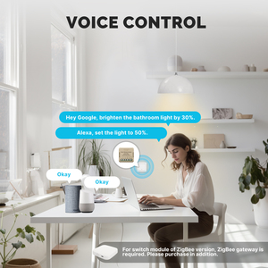 MOES LED ışık duvar Dimmer anahtar modülü 2 yollu 1/2 Gang akıllı anahtar Wifi Alexa Google ev için Dimmer - Product Image 5