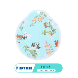Modern 3D Logo Home Decor <strong>Round</strong> Dining <strong>Table</strong> <strong>Mat</strong> New <strong>Beautiful</strong> Flower Design Heated Plastic Cup and Plate <strong>Mat</strong> for Restaurant - Product Image 6