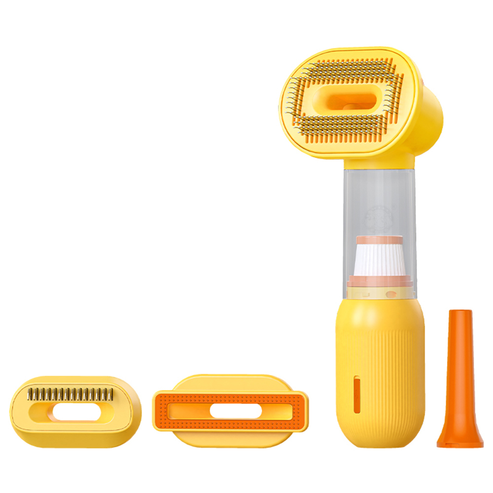 Aspirateur de toilettage pour animaux de compagnie 4 en 1 jaune