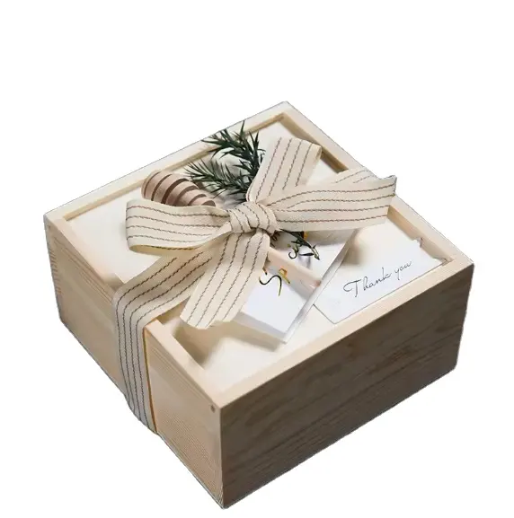 Leichte Luxus-Geschenk-Leerbox exquisite Geschenk-Aufbewahrungsbox Holz-Schreibtisch-Aufbewahrungsbox Ausziehbare Aufbewahrungsbox