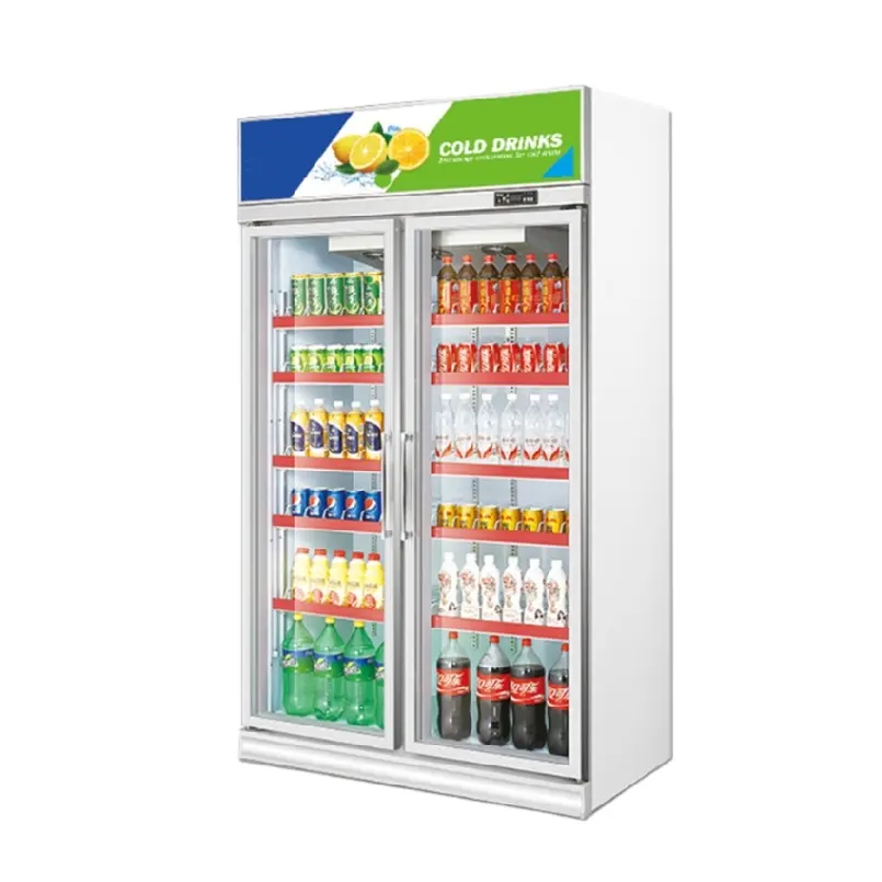Exibição vertical da luz aberta do frigorífico da sala fria profissional para máquinas do superfício