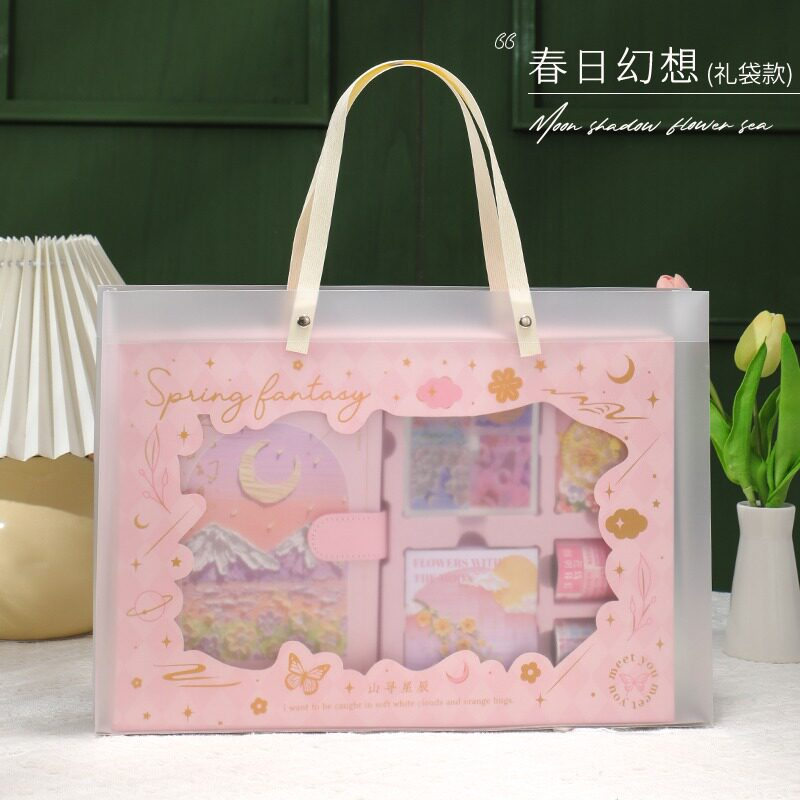 Fantasía primaveral, caja de regalo, bolsa transparente, serie flores de ensueño.